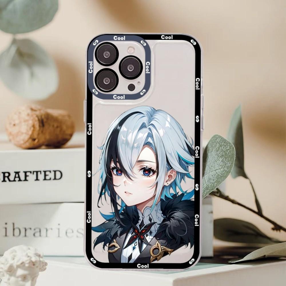Genshin Impact arlecchino Phone Case For iPhone 15 11 12 13 14 Mini Pro Max XR X XS TPU Clear Case