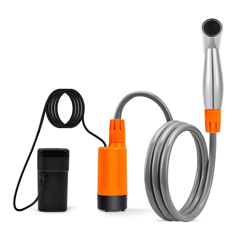 Portable Shower for Camping, Outdoor Electric Shower Rechargeable Pump Bathing Pump, Camping Shower Head Nozzle 1