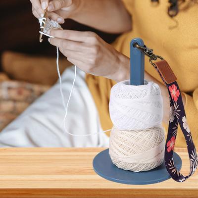 Portable Wrist Yarn Holder with Lanyard Crochet Yarn Ball Holder Spinner Organizer Dispenser