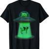 Divertente Meme UFO Gatto Mucca Scherzo Gen Z Regali per Amanti dei Gatti Maglietta
