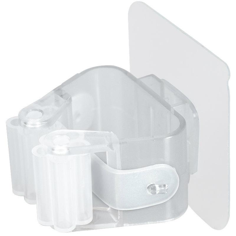 Traceless No-Drill Suction Cup Mop Holder - Strong Bathroom Rack Clip.