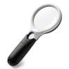 1PC handheld magnifying glass 45 times double lens reading elderly portable large mirror high definition strong light LED