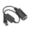 Cigarettes Lighter Adapter USB 5V to 12V Car Cigarettes Lighter Socket Female Converters Adapter Cord For Driving Recorders