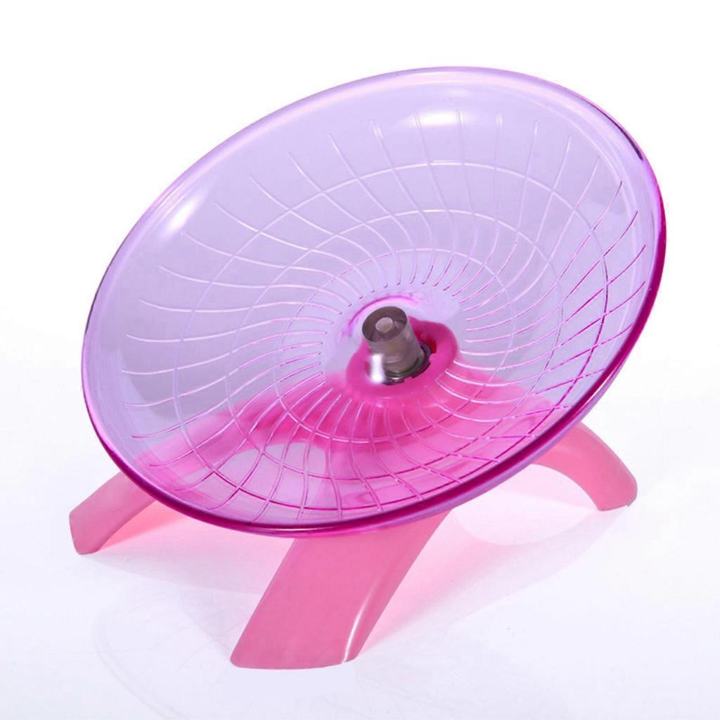 Hamster Running Wheel Silent Mouse Running Toy Flying Saucer Axle Wheel Rat Running Disc Toys Small Animal Hamster pink