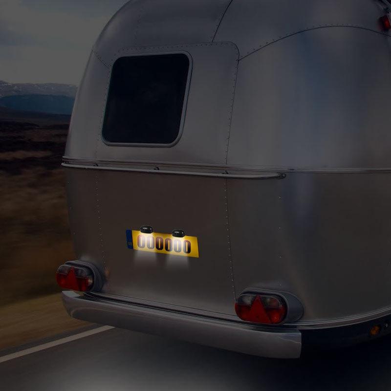 12-24V Truck LED License Plate Light Car Number Plate Lamp 4 LED Rear License Number Plate Light For Truck SUV Trailer Lorry