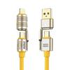 Kabel do transmisji danych z super szybkim ładowaniem 4 w 1 240 W Type-C do Type-C Kabel ze stopu cynku do iPhone 15 16 17 Samsung Huawei Xiaomi