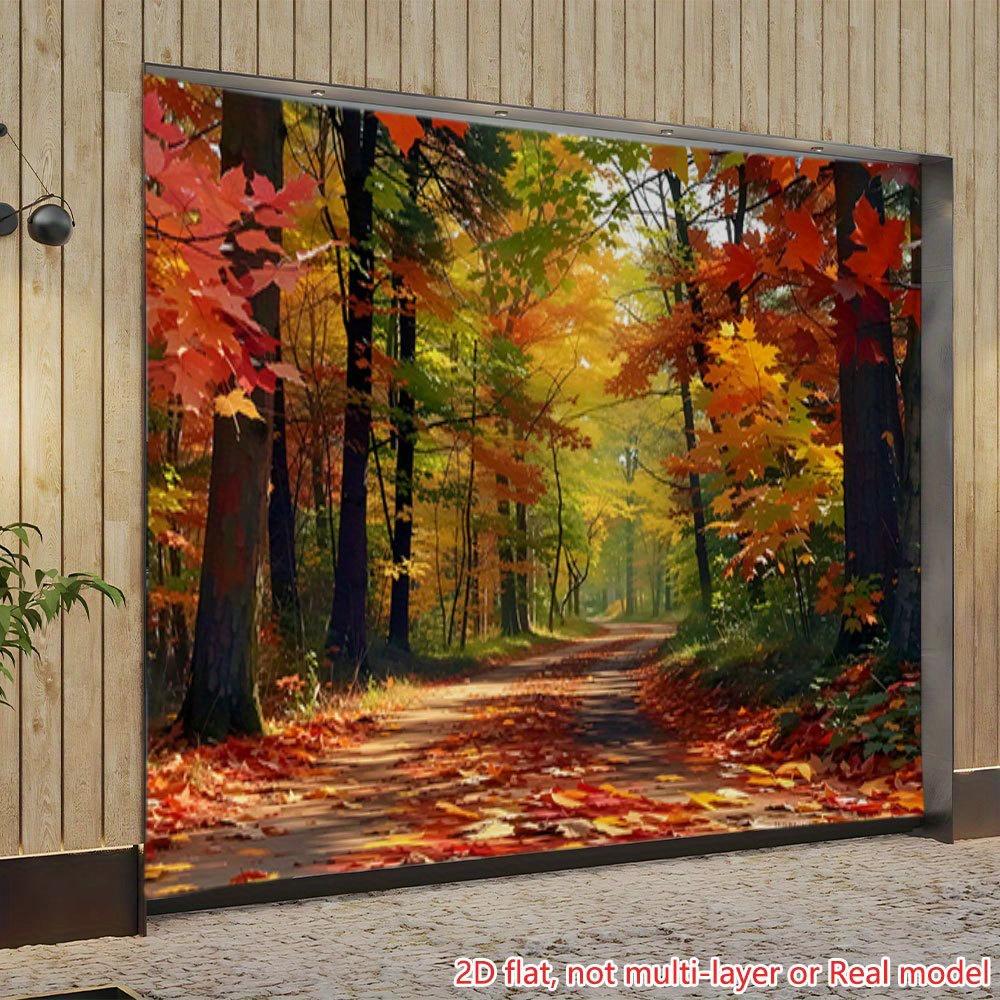 2D plane, 1 piece of autumn forest path background fabric, suitable for party and anniversary decoration
