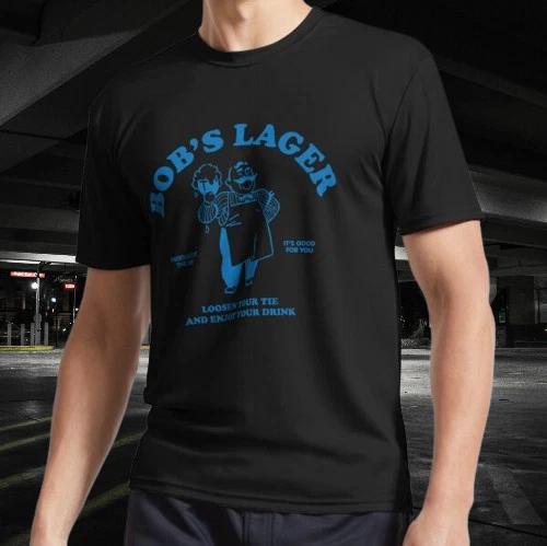 

Bob s Lager Active T-Shirt Funny Logo American Men s T-Shirt S