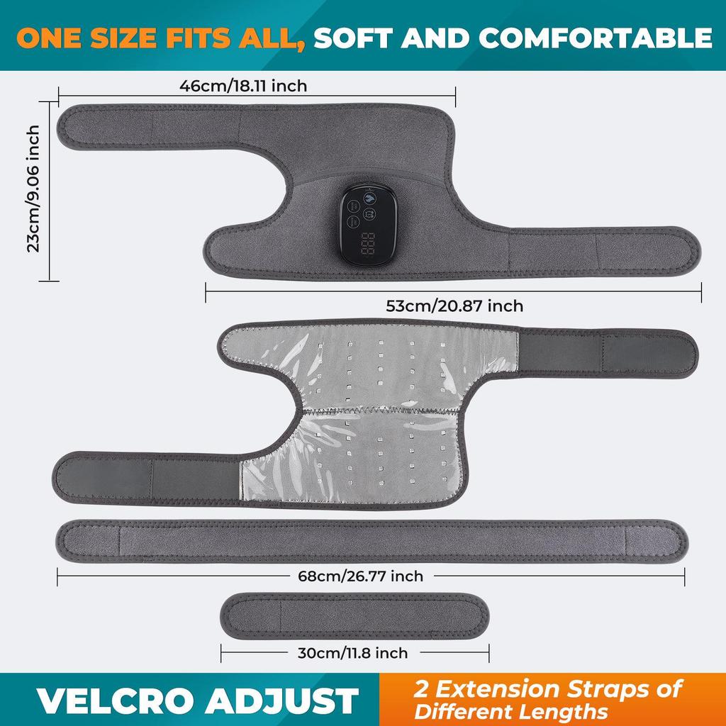 Infrared Therapy Heating Pads for Knees, Shoulders, and Elbows with 44 Lamp Beads (660nm & 850nm)