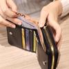 Women Fashion Zipper Small Wallet Coin Short  Purse PU Leather Plaid Purses Ladies Cute Mini Students Pocket Small Card Pack New