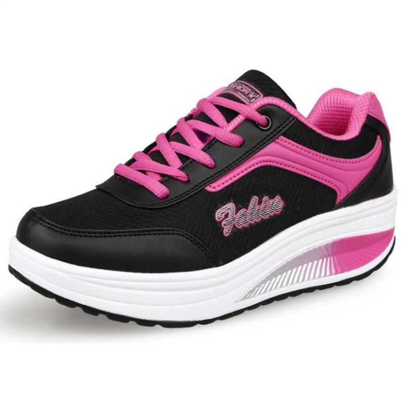 Women Sneakers Platform Vulcanized Shoes Fashion Mesh Casual Shoes Women Lace-up Walking Shoe High Quality Plus Size Flat Shoes