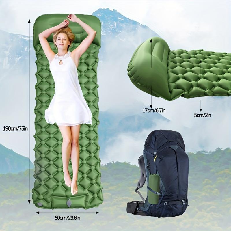 Outdoor Camping Isomatte mit Fußtrittfunktion Strand Aufblasbare Matratze mit Kissen Nicht Ultraleicht Luftkissen