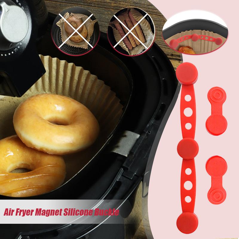 high temperature resistant silicone fixing buckle for fixing air fryer parchment paper liner prevent liner from covering food