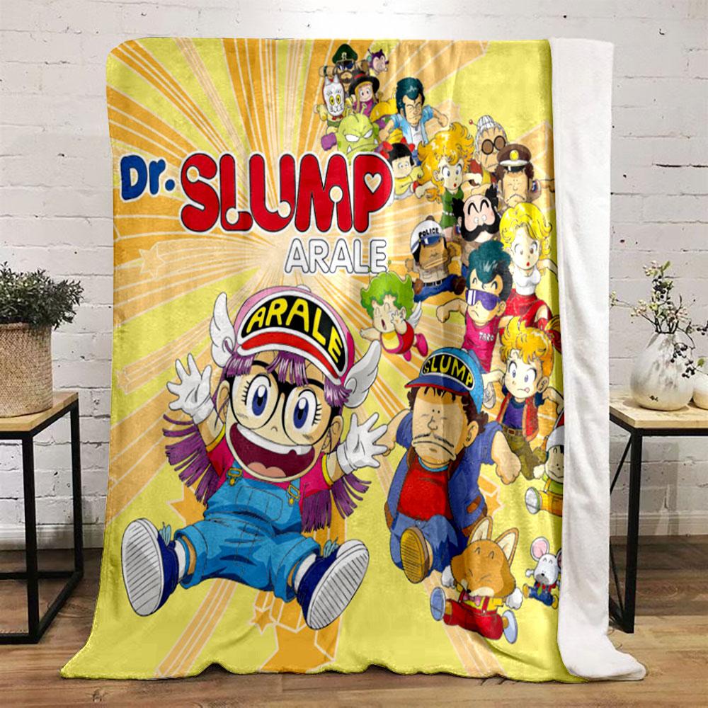 Colorful cartoon characters with vibrant outfits against a yellow backdrop. for all seasons blanket lunch break throw gift