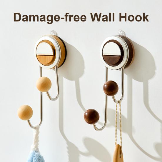 Hook Load-Bearing Non-Slip Wall Hook with Vacuum Suction Cup Reusable Wall Hook for Bathroom Kitchen Porch