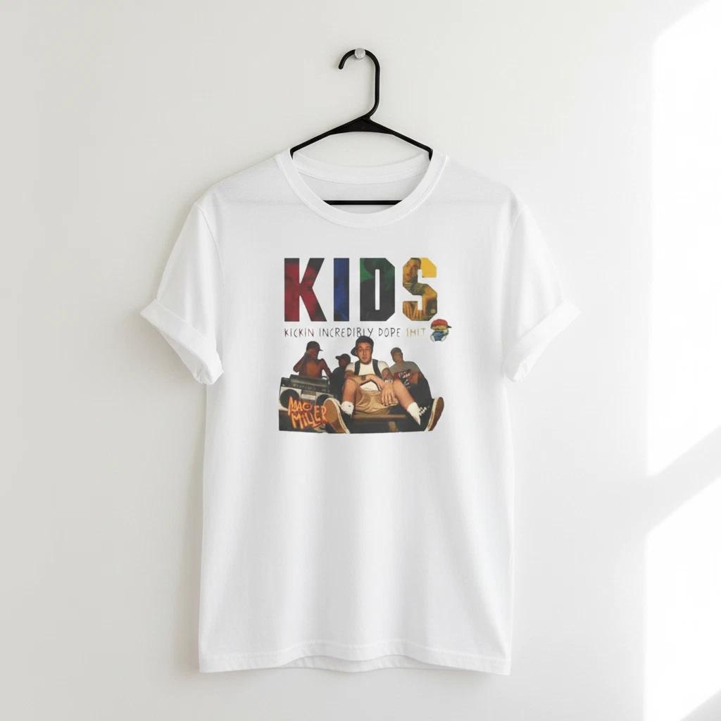 Unisex Adult Casual Graphic Mac Miller KIDS Graphic Ivory Overd T-S... M