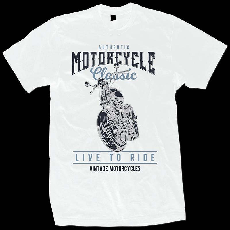Classic Motorcycle Live To Ride T Shirt  Vintage Motorbike Shirt Biker T Shirt ONeck T Shirt Short Sleeve Casual Mens Tshirt