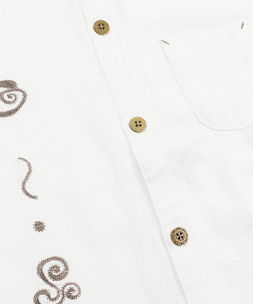 RuNaKi'Hu' Wxts013 Harappa Asymmetrical Short Sleeve Shirt (White)