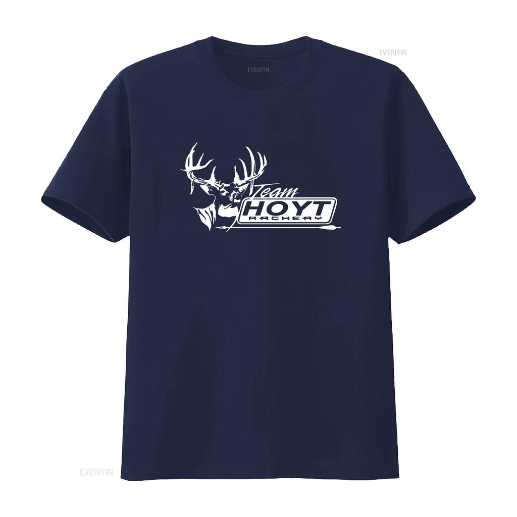 New Mens Hoyt Archery Bow Logo T Shirt Black USA Sizes S 5XL Long s vintage Washed Breathable Top For Everyday Wear Stylish