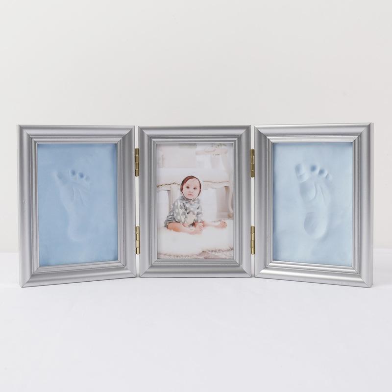 Baby Hand & Footprint Clay Photo Frame for Newborns - Perfect Keepsake for First Birthday and Milestones