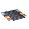 12Pcs Acrylic Paint Pens Double Ended Rapid Drying Strong Covering Waterproof 12 Color Paint Markers