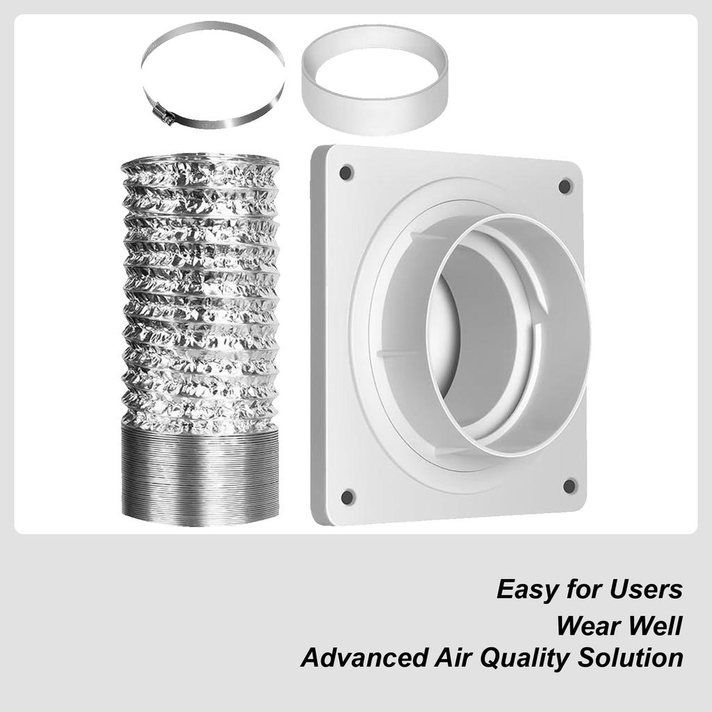Air Conditioner Exhaust Hose Vent Kit Vent Wall Connector Kit Adjustable Connector Seal Ring For Dryer AC Exhaust Vent