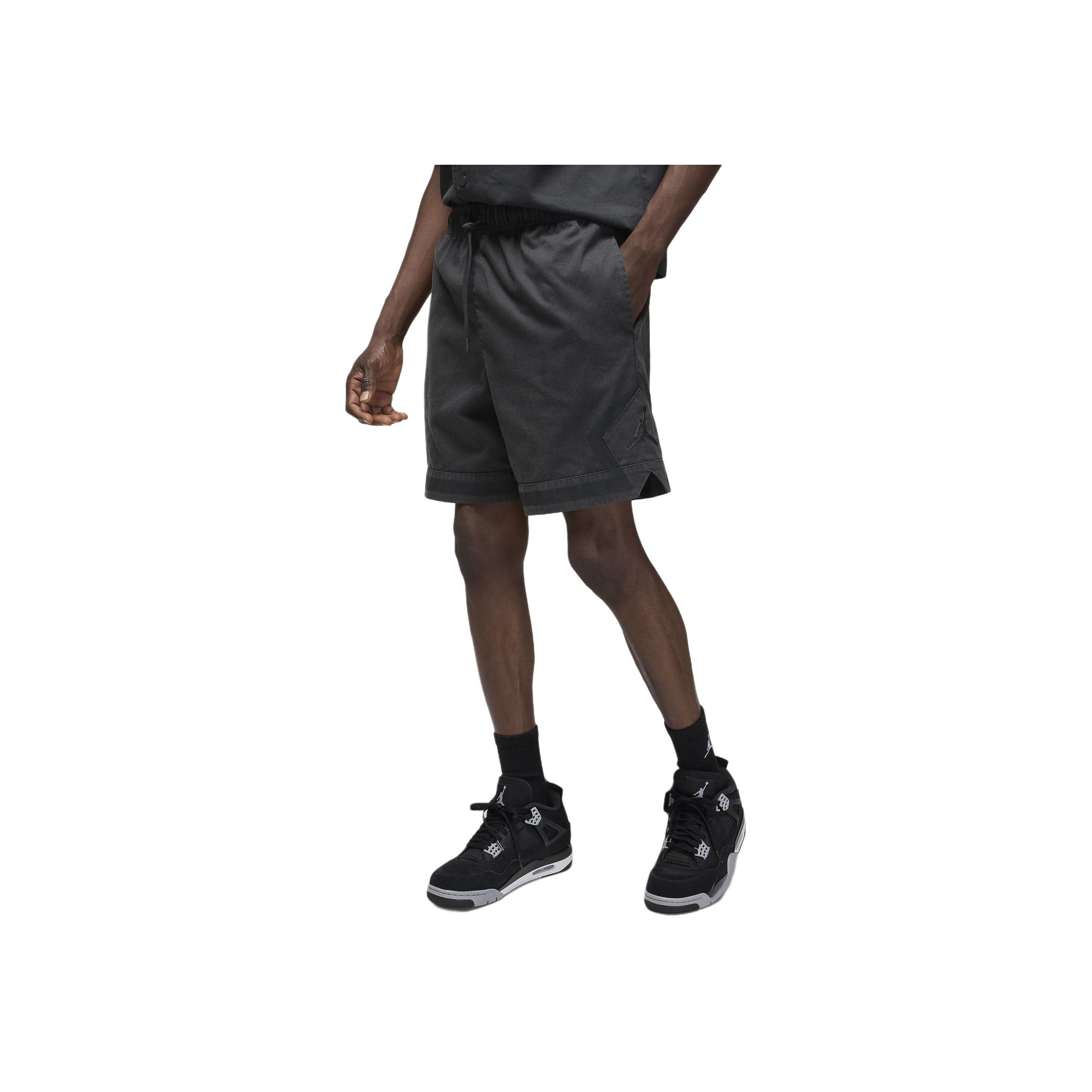 Jordan Essentials Logo Embroidered Comfortable Straight Leg Casual Shorts Men shorts Dark-Smoke-Gray FN6515-070 S
