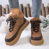 Fashion 2025 Winter New Retro Warm Thick Soled High Top Snow Boots for Women's Comfortable Versatile Fashion Plush Cotton Platform Boots