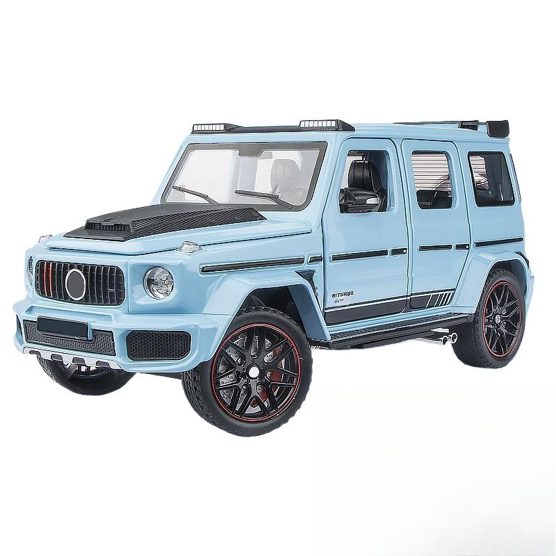 

1:24 Scale Benz G800 Off Road SUV Diecast Model Car Alloy Sound & Light Collection Fine Simulated Decorations Gift Boyfriend синий