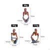 3 Piece Sitting Thinker Statue Modern Resin Figurines Abstract Sculpture for Home Office Study
