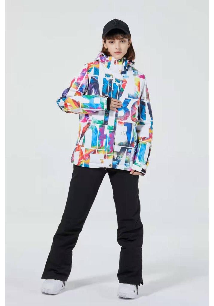 Women's Winter Ski Suit Set - Warm Snowboard Jacket and Pants