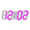 3D Smart Stereo LED Alarm Clock with Voice Control - Korean Style Wall & Table Clock