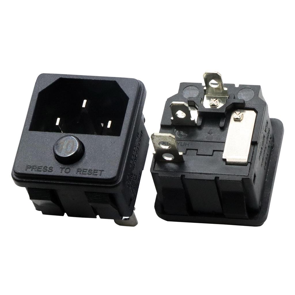 2-in-1 C14 Plug Protector Socket with Circuit Breaker for Safe Energy Storage