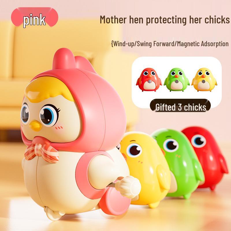 Douyin Trending Wind-up Wiggling Magnetic Chick Toy - Early Education Crawling Companion