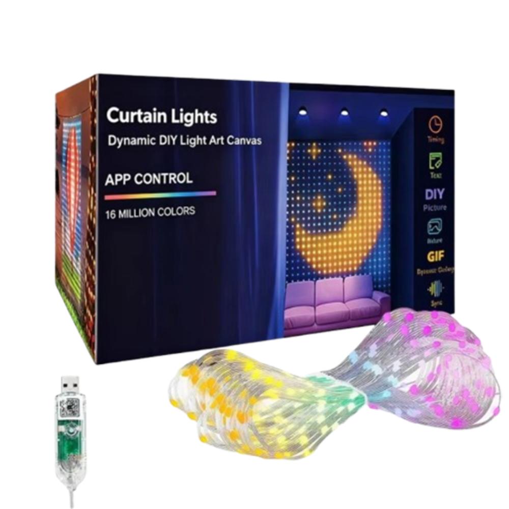 DIY Pattern Fairy String Lights APP Controlled Smart Lights RGB Pixel Lights  Window Decor