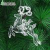 Transparent Acrylic Christmas Tree Ornaments: Elk & Snowflake Decorations