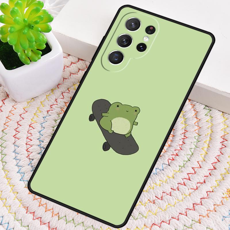 

Frog Skateboard Cute Kawaii Phone Case for Samsung Galaxy note 10 pro S26 Ultra S23 S24 FE S25 S21 S22 PLUS shockproof Cove Galaxy S22+ 5G