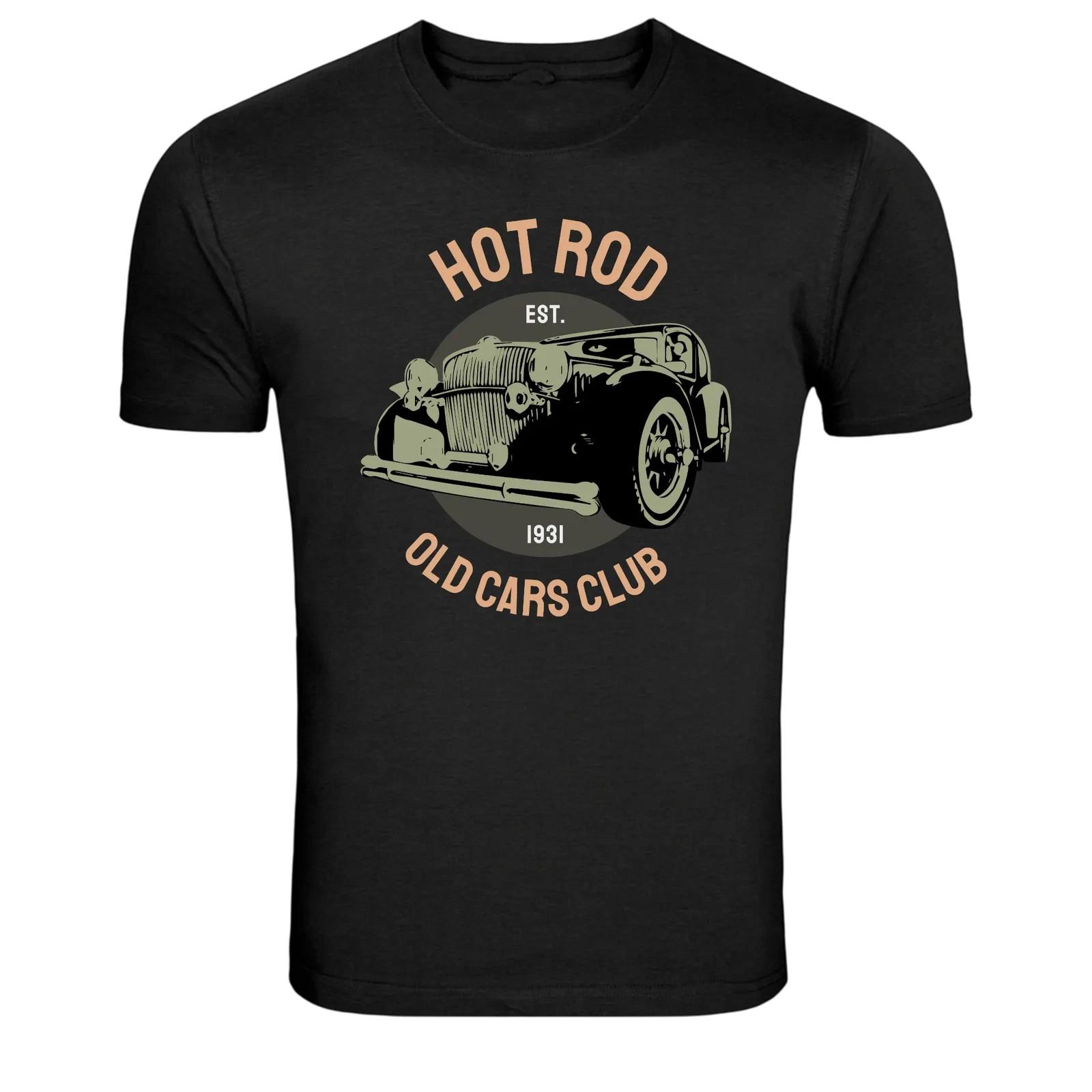 Hot Rod Old Cars Club Vintage Car Graphic T-Shirt XL