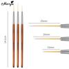 monja 3pcs Nail Art Brush UV Gel Polish Liner Drawing Painting French Lines Stripe Flower Patterns Manicure Design Pen Wooden Salon DIY Tool