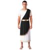Mens Halloween Ancient Greek Toga Costume Short Sleeve Retro Gold Decoration Cosplay Roman Robe