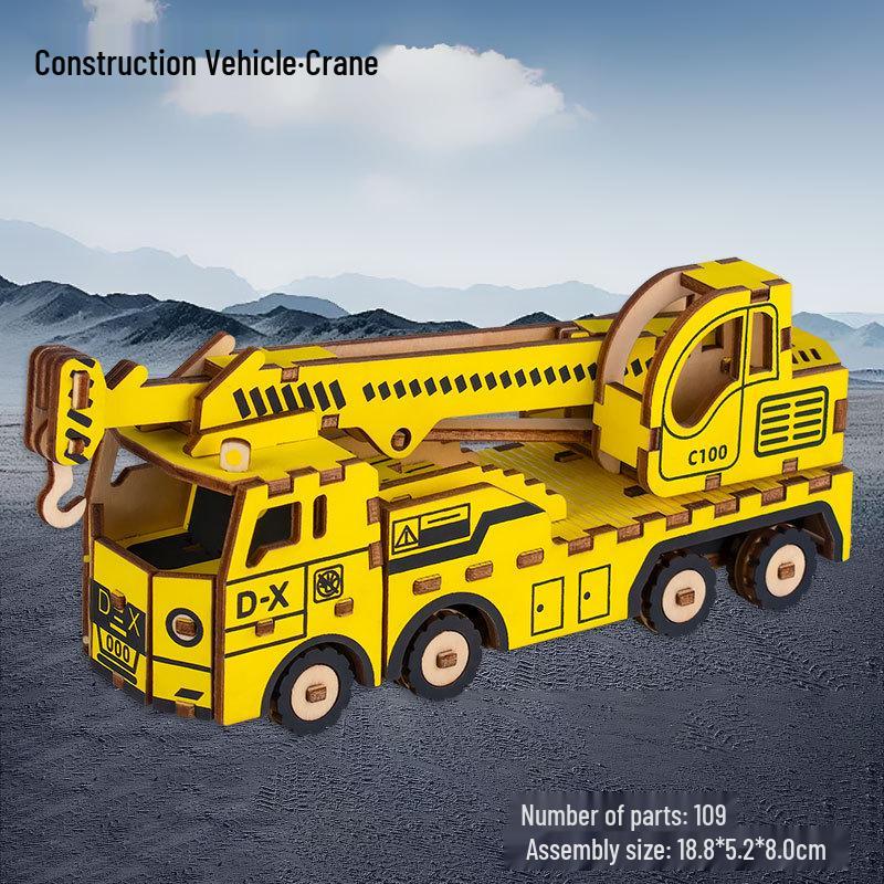 Wooden 3D Military Puzzle Model - Educational DIY Toy for Boys