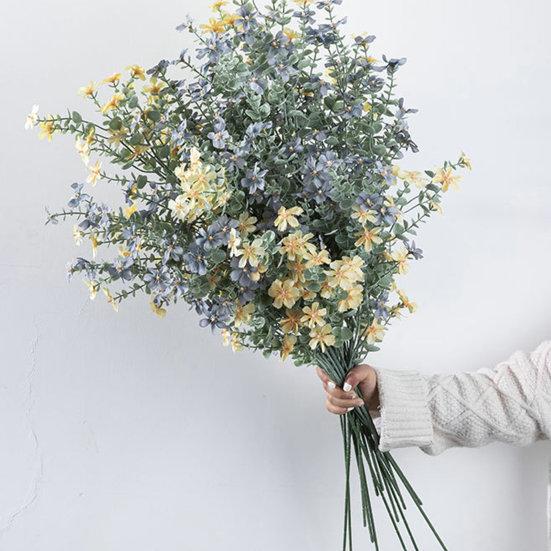 Artificial Decoration Flower Realistic DIY Handicrafts Simple Mini Artificial Orchid Green Plant Wedding Decoration