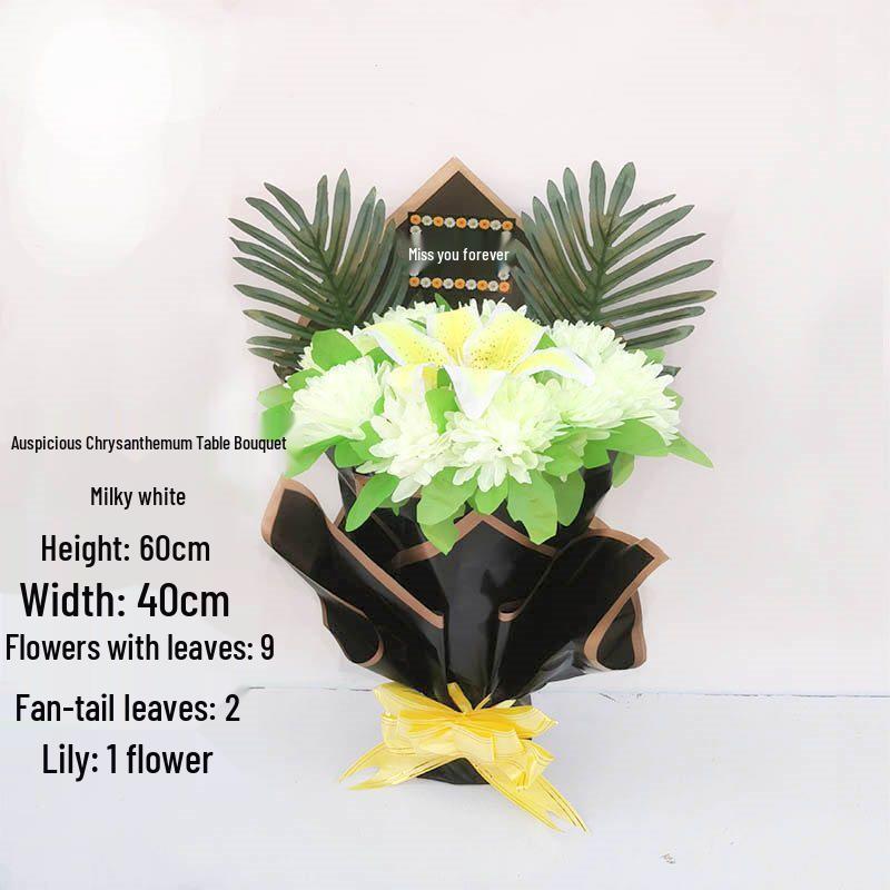 Chrysanthemum Silk Flowers for Qingming Festival Grave Offerings