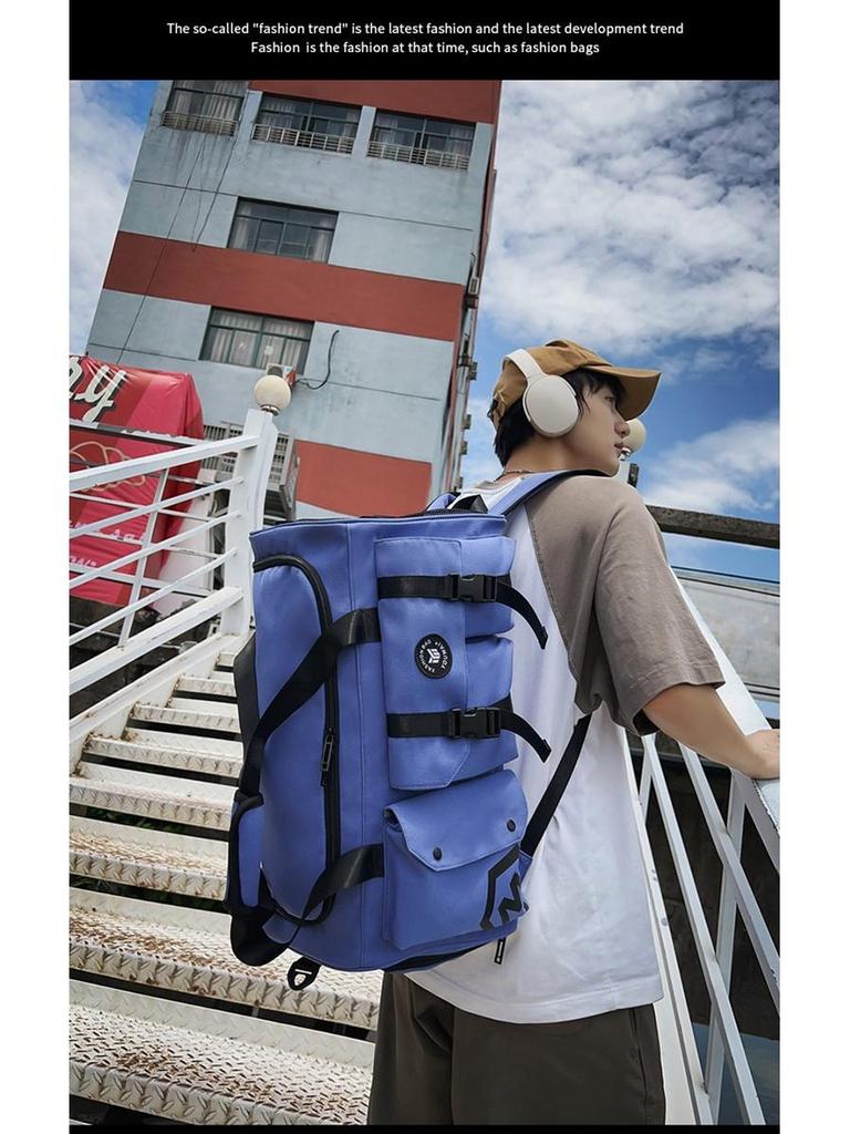 Men's Large Capacity Travel Backpack and Gym Bag with Wet/Dry Separation