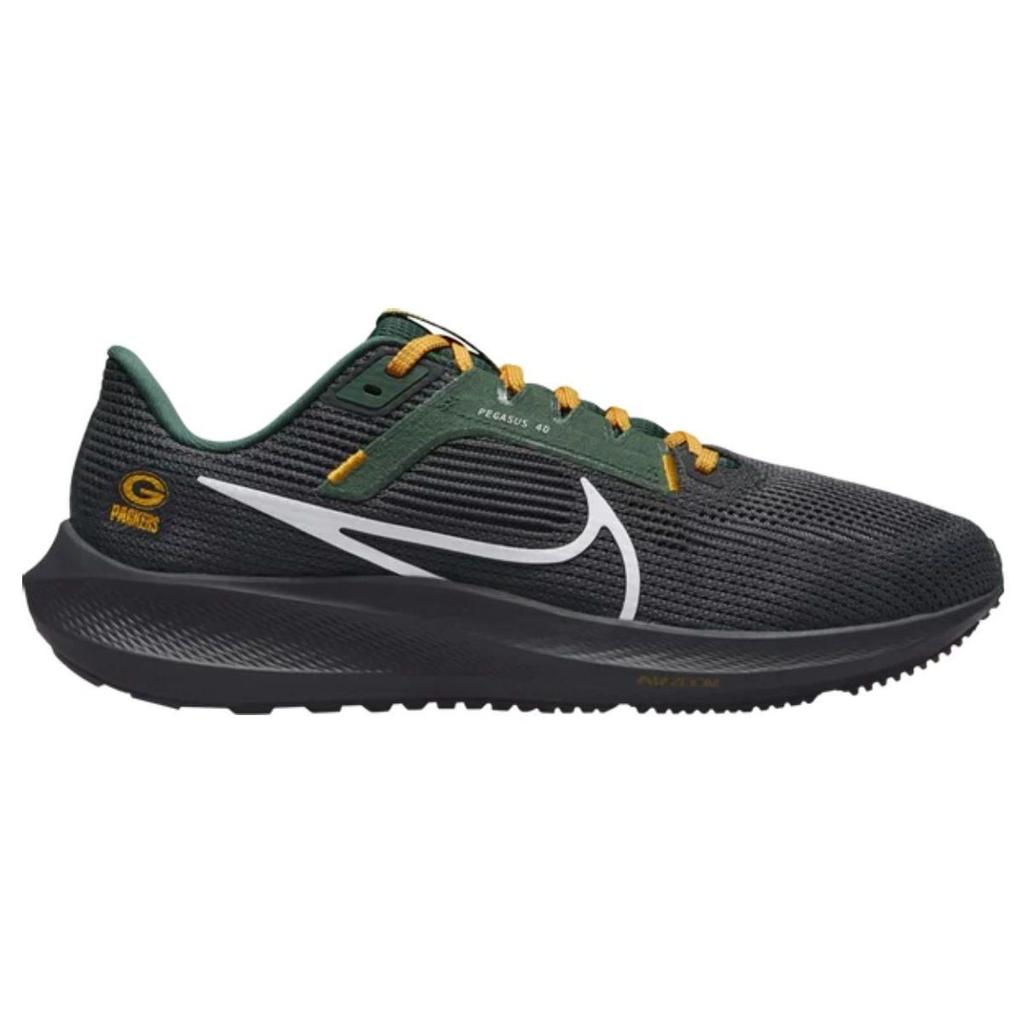 NFL X Nike Air Zoom Pegasus 40 Green Bay Packers Men Sneakers Black Anthracite Fir DZ5964-001