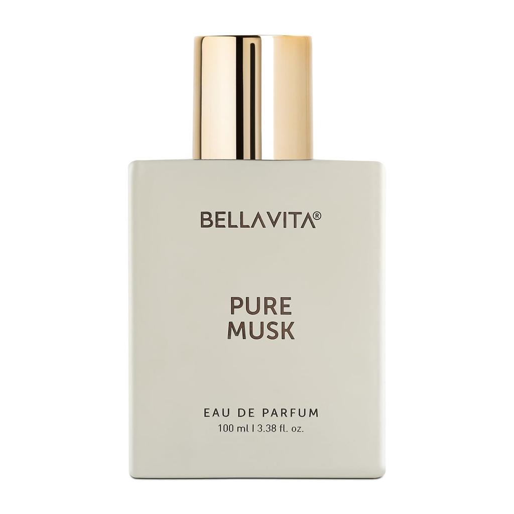Bellavita Pure Musk Eau De Parfum 100ml | Long Lasting Woody Floral Perfume For Men And Women | Musk Sandalwood Tonka Elegant Fragrance