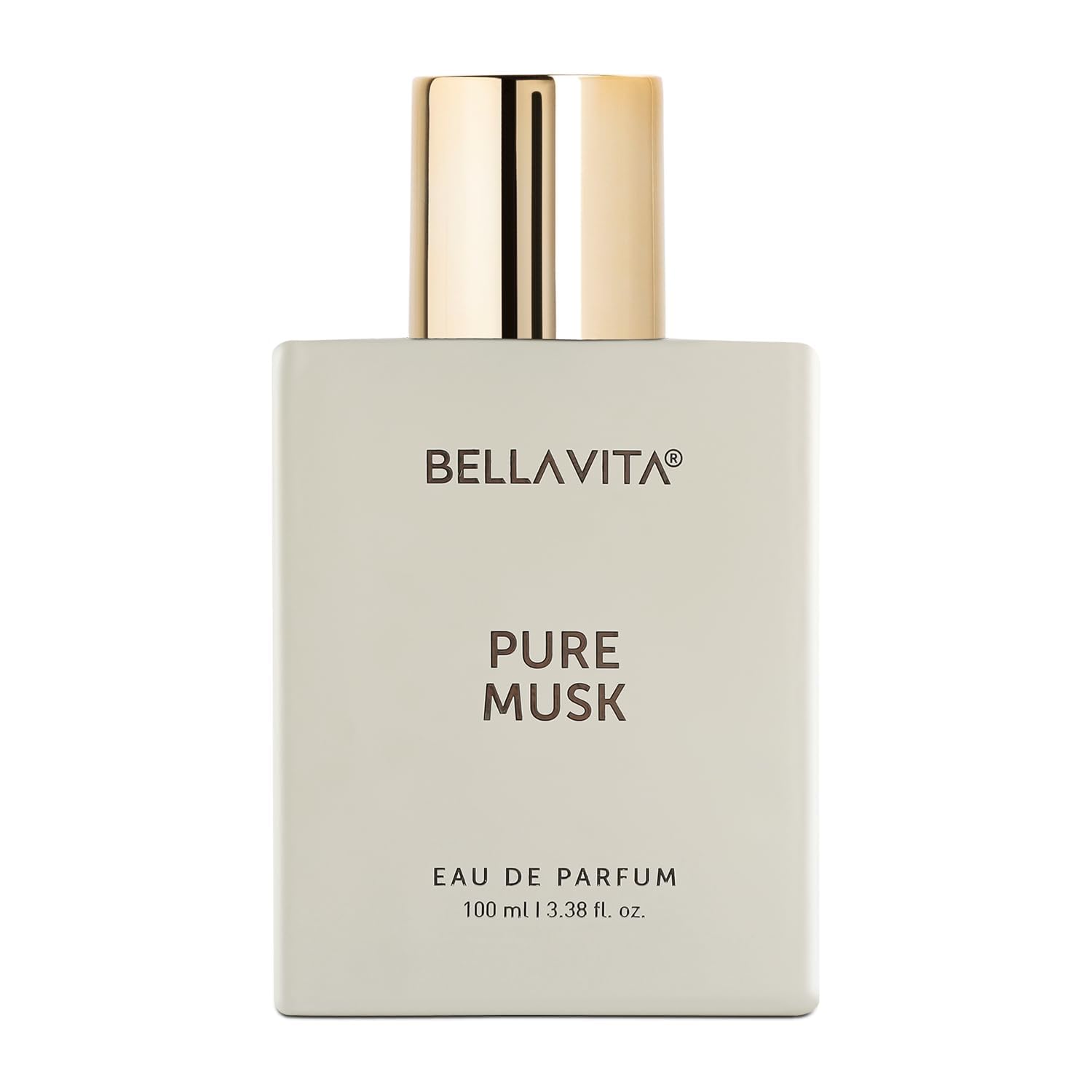 Bellavita Pure Musk Eau De Parfum 100ml | Langanhaltendes holzig-blumiges Parfüm für Männer und Frauen | Moschus Sandelholz Tonkabohne Elegantes Parfüm
