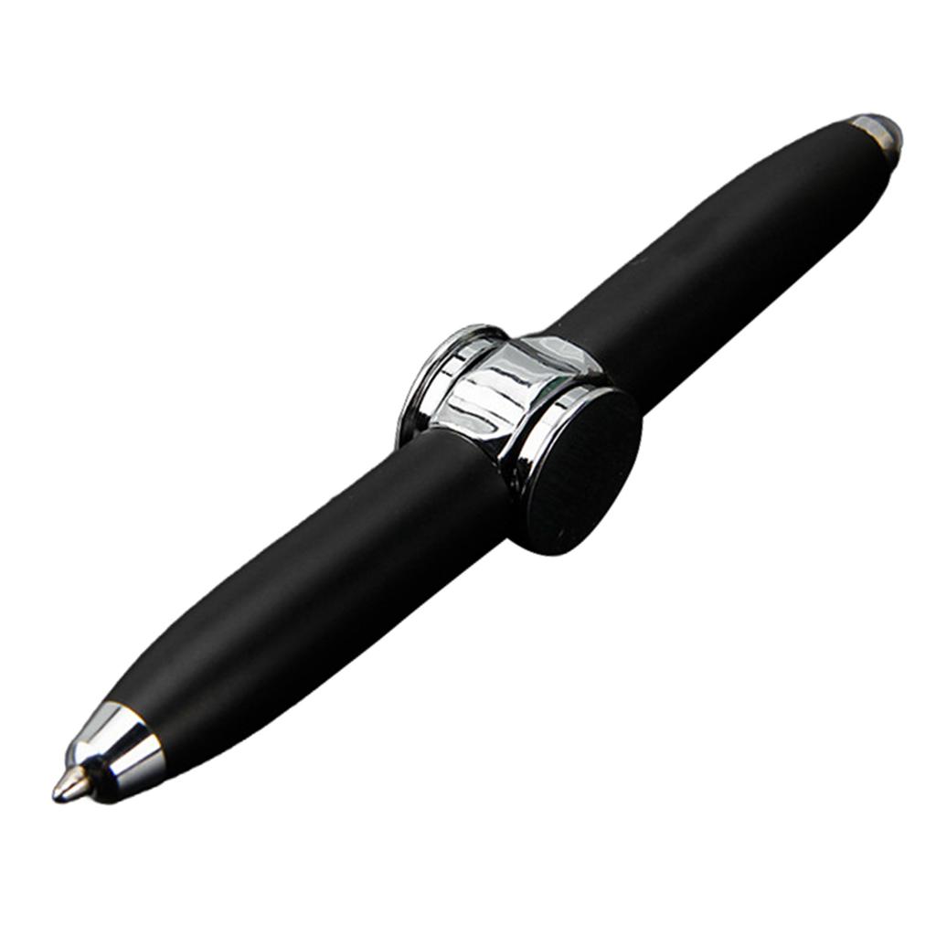 2Pcs Fidget Pen Spinner Pen with LED Light Metal Spinning Pen Ballpoint Pen Multifunctional Pen Anxiety Relief Pen