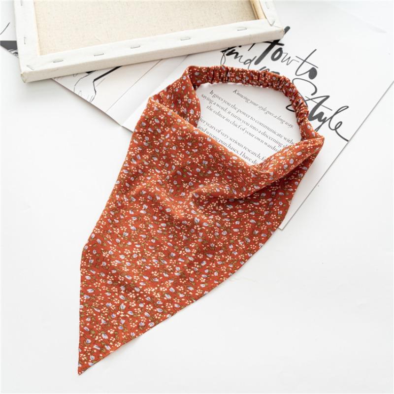 Women's Versatile Headband Triangular Scarf Elastic Hair Band Floral Headscarf Hair Band Hair Band Headband