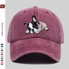 Pc Unisex Süßes Mopsmuster Druck Baseballkappe Zuhause Lässige Dekoration Papa Hut Trucker Sonnenhut Gewaschener Verschluss Verstellbare Kopfbedeckung